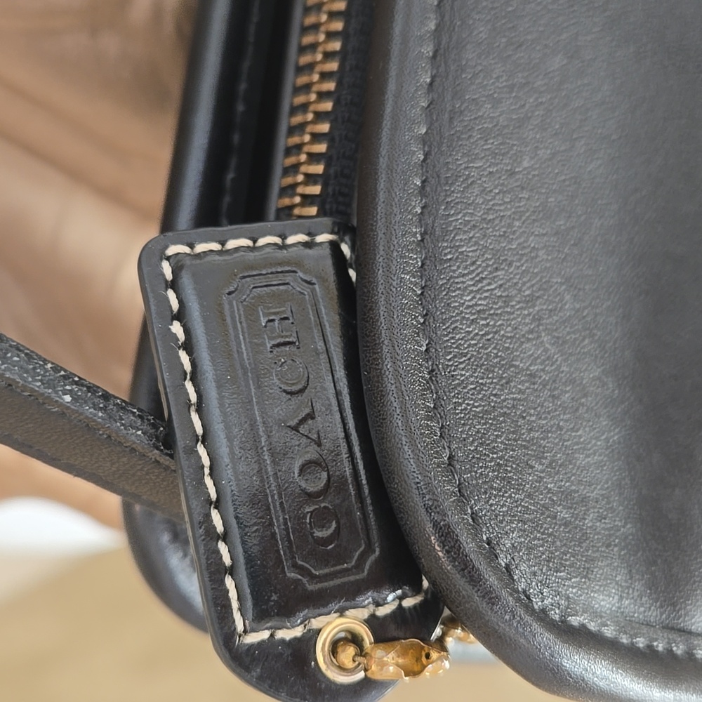Vintage Coach Sutton Y2K Leather Crossbody Shoulder Bag ZipTop Outside Pockets - Picture 5 of 16